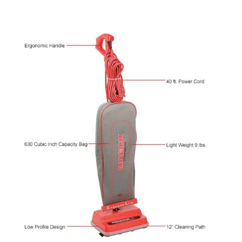 Close up detail of Oreck U2000 Series lightweight commercial upright vacuum