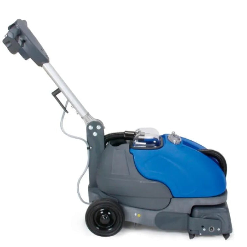 compact commercial floor scrubber angled view for professional cleaning equipment