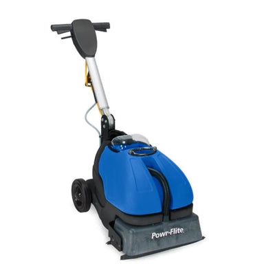 Powr-Flite compact auto scrubber front view professional commercial cleaning machine