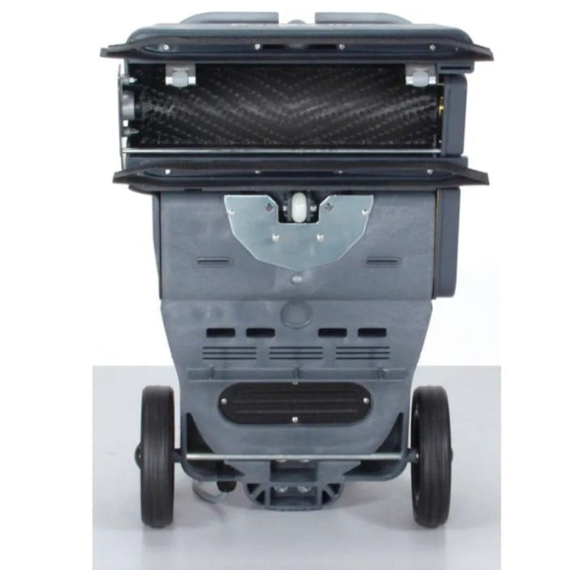 commercial auto scrubber brush base and cleaning pad system detail view