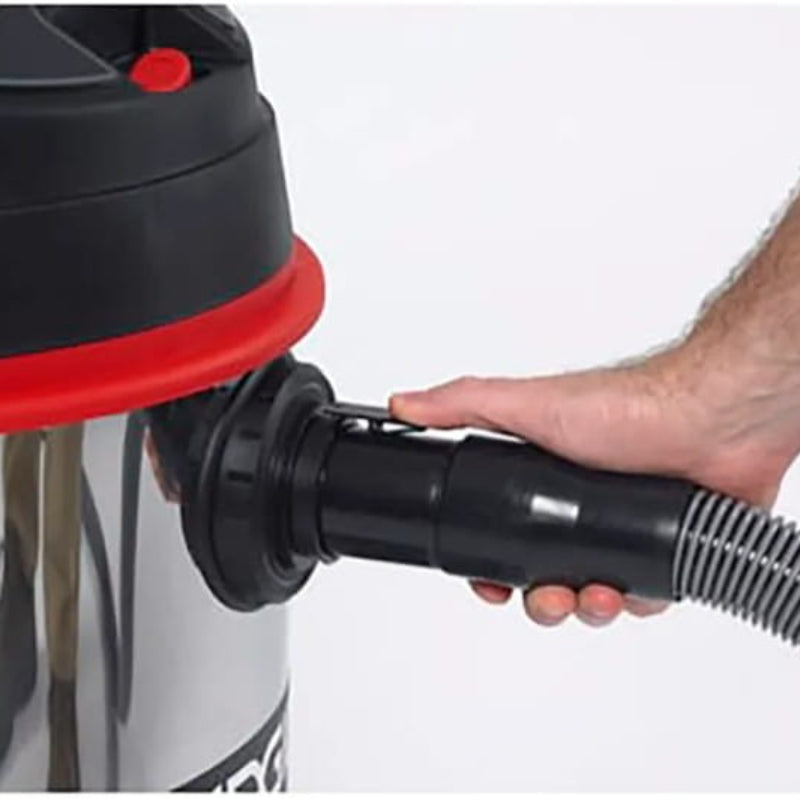 Locking hose connection on the RIDGID 1610RV commercial wet dry vacuum