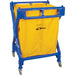 RMP commercial laundry cart with heavy-duty vinyl bag for hotels, healthcare facilities, and housekeeping teams