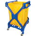 Heavy-duty steel frame on the RMP commercial laundry cart designed for daily linen and laundry transport