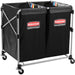 Rubbermaid Collapsible X-Cart commercial laundry and waste collection cart for hotels, healthcare facilities, and janitorial professionals