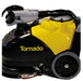 Compact commercial floor scrubber designed for tight spaces and easy maneuverability