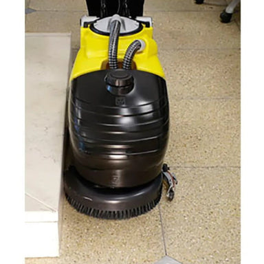 Close-up of scrubbing brush on Tornado BD 14/4 professional floor cleaning machine