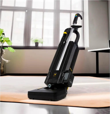 Side view of Tornado Strike cordless upright vacuum