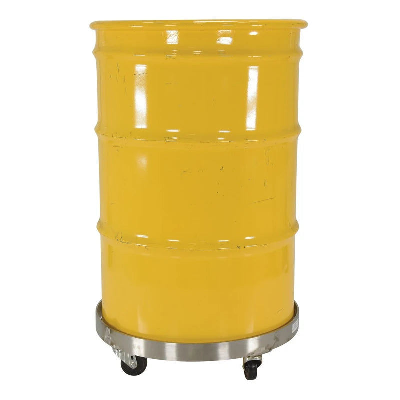 Alternate view of the Vestil DRUM-SS-55-H stainless steel mobile drum dolly