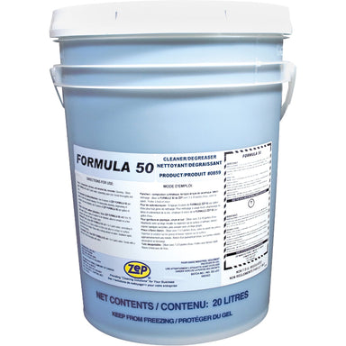 Zep Formula 50 Heavy-Duty Alkaline Cleaner 20 litre pail for commercial and industrial cleaning applications