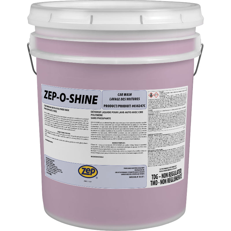 Zep-O-Shine Car Wash & Waxing Detergent concentrated vehicle cleaner for commercial fleet washing and automotive maintenance